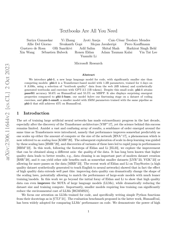 First page