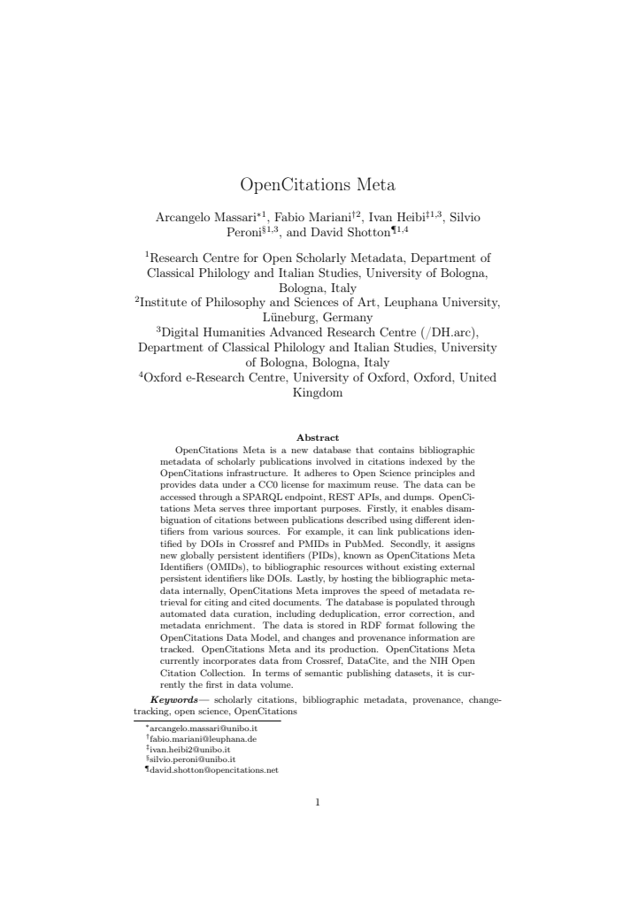 First page