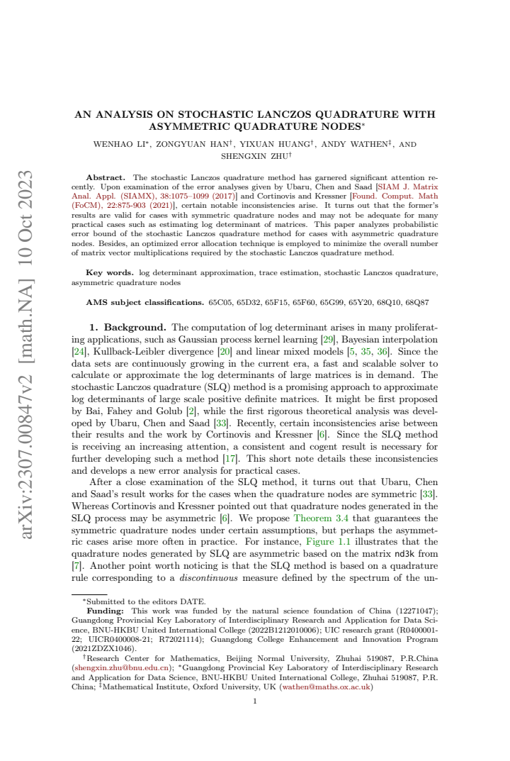 First page
