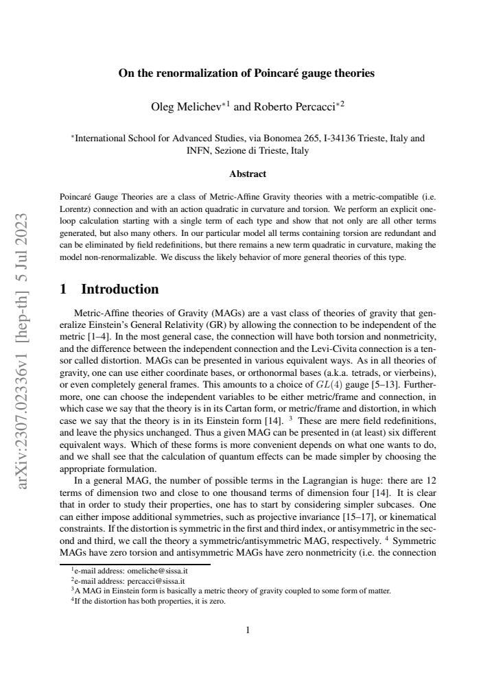 First page