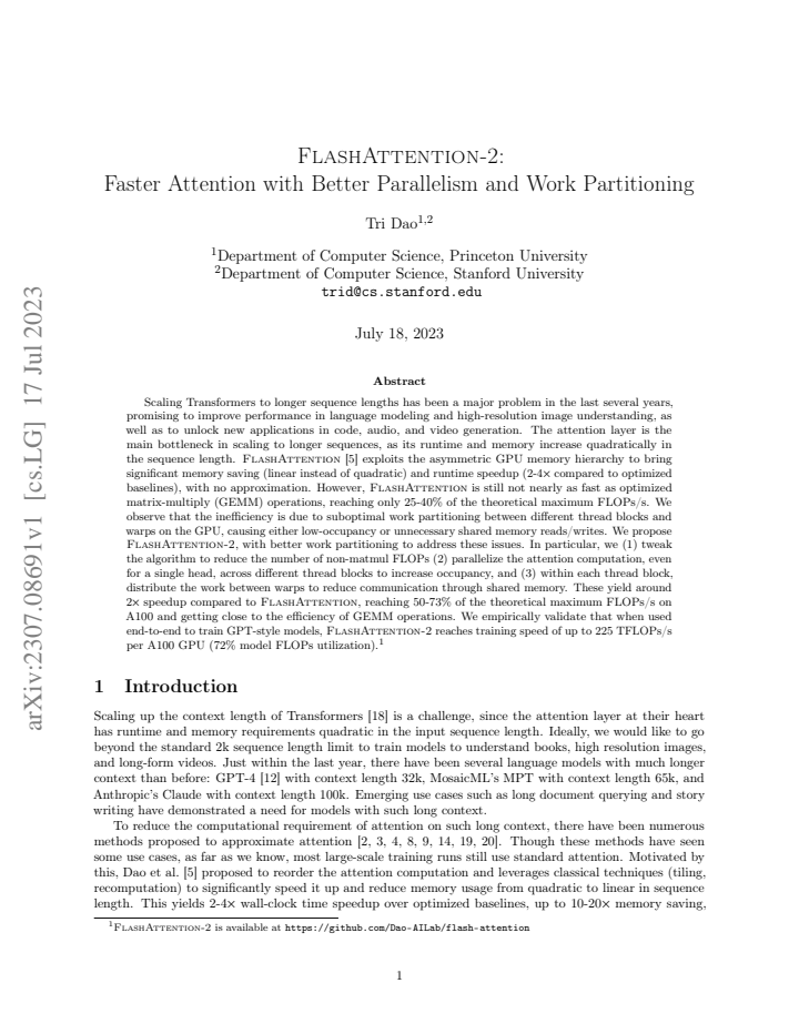 First page