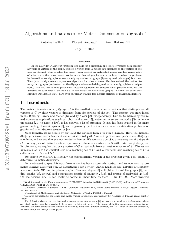 First page
