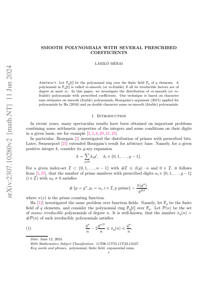 First page