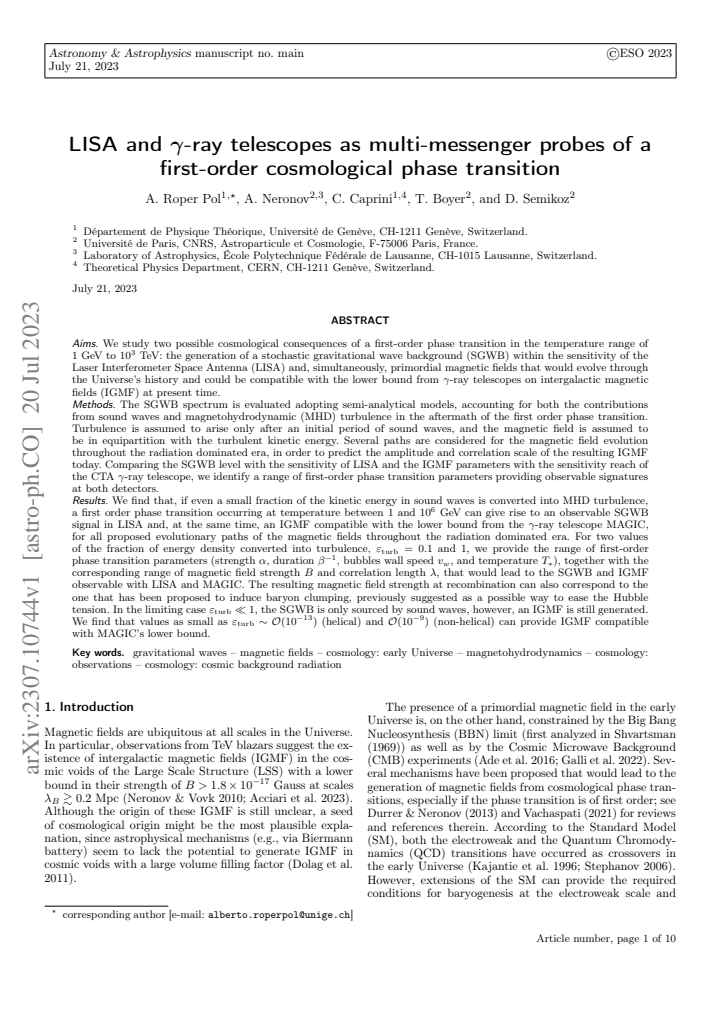 First page