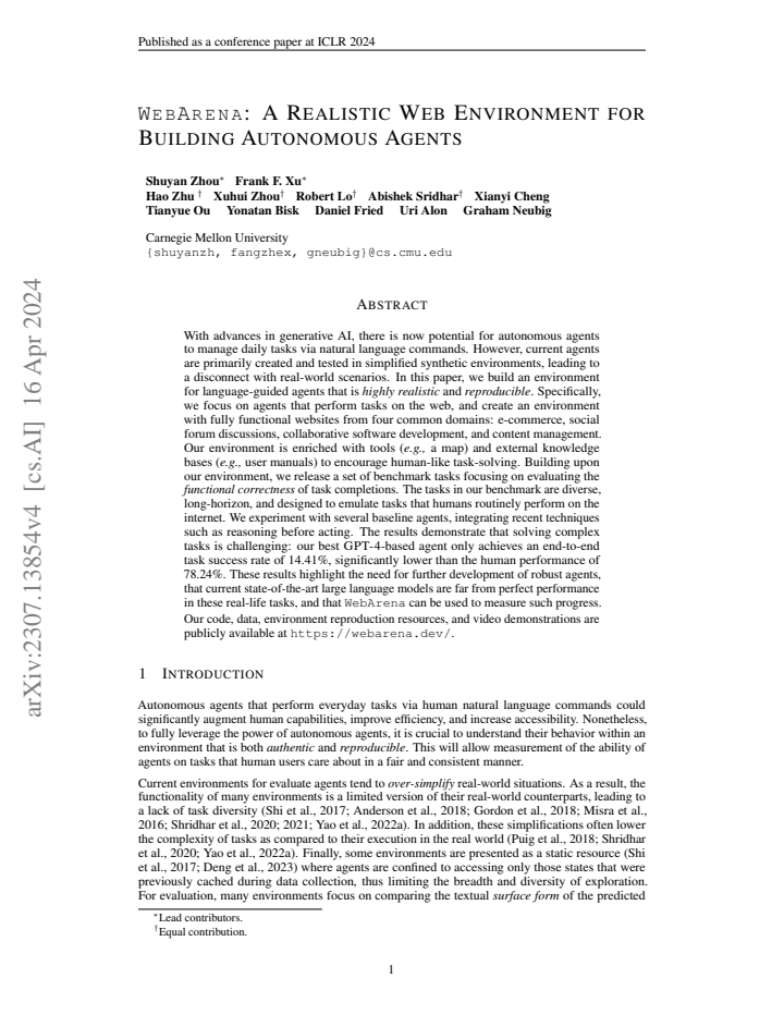 First page