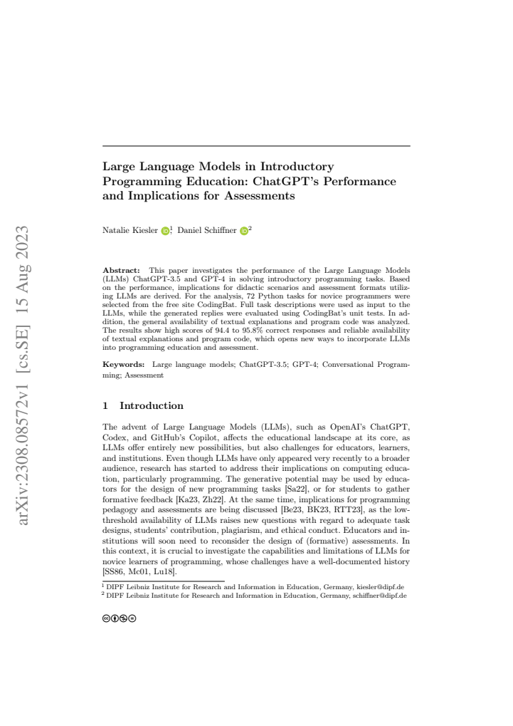 First page