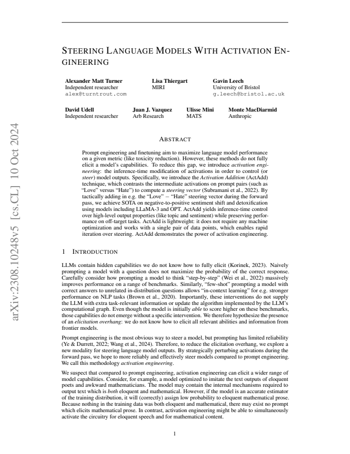 First page