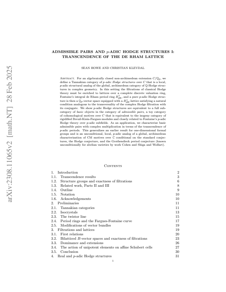 First page