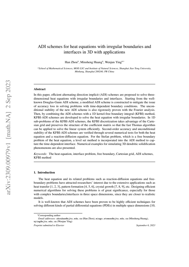 First page