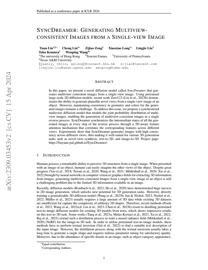 First page