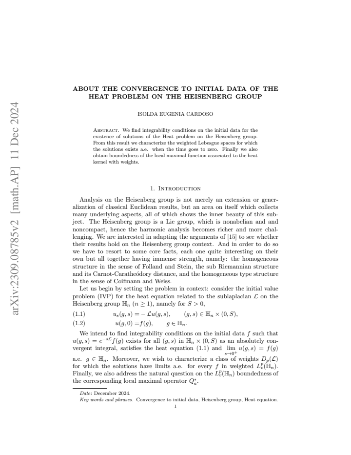 First page