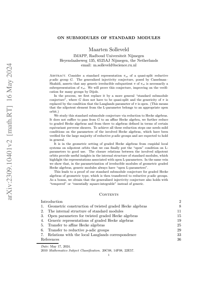 First page