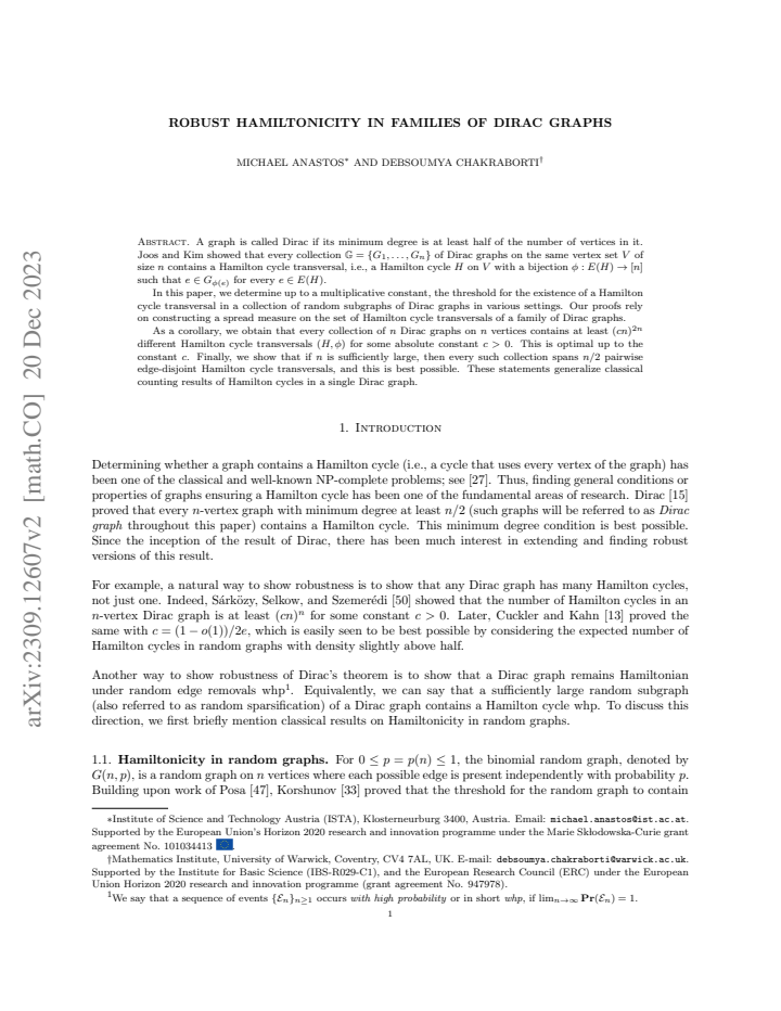 First page