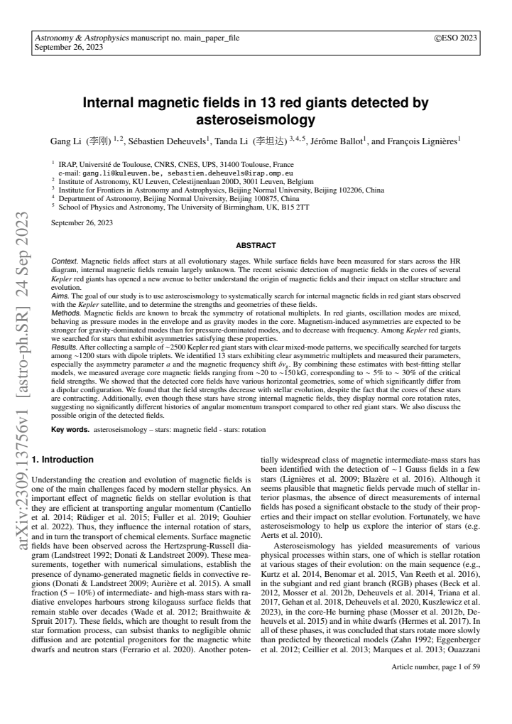 First page