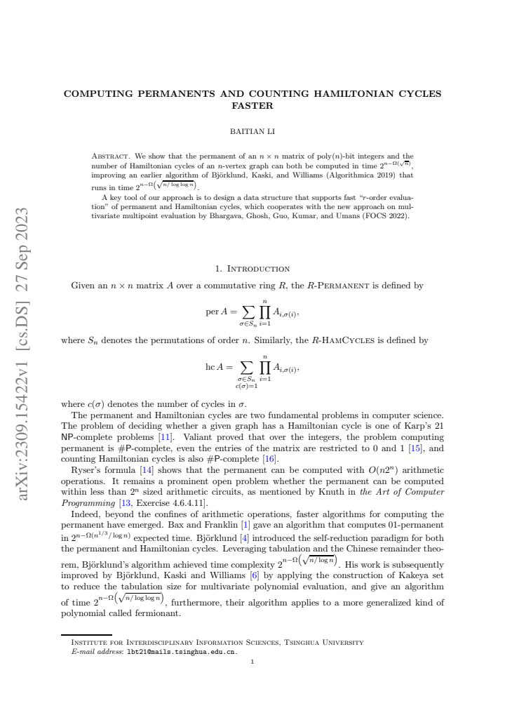 First page