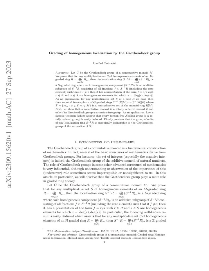 First page