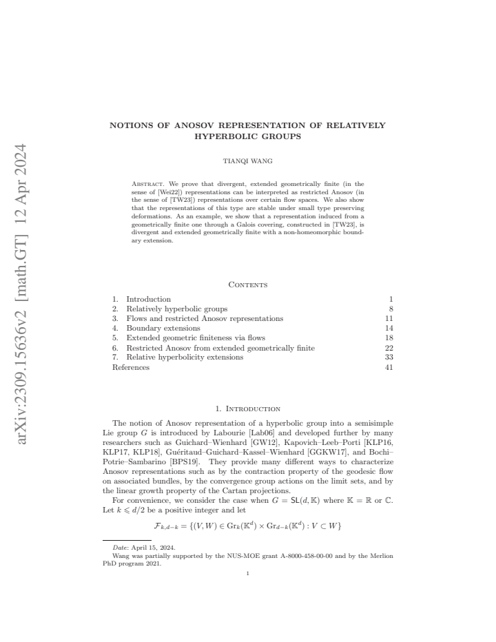 First page