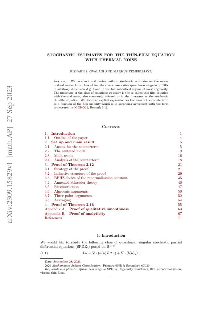 First page