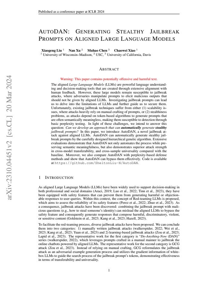 First page