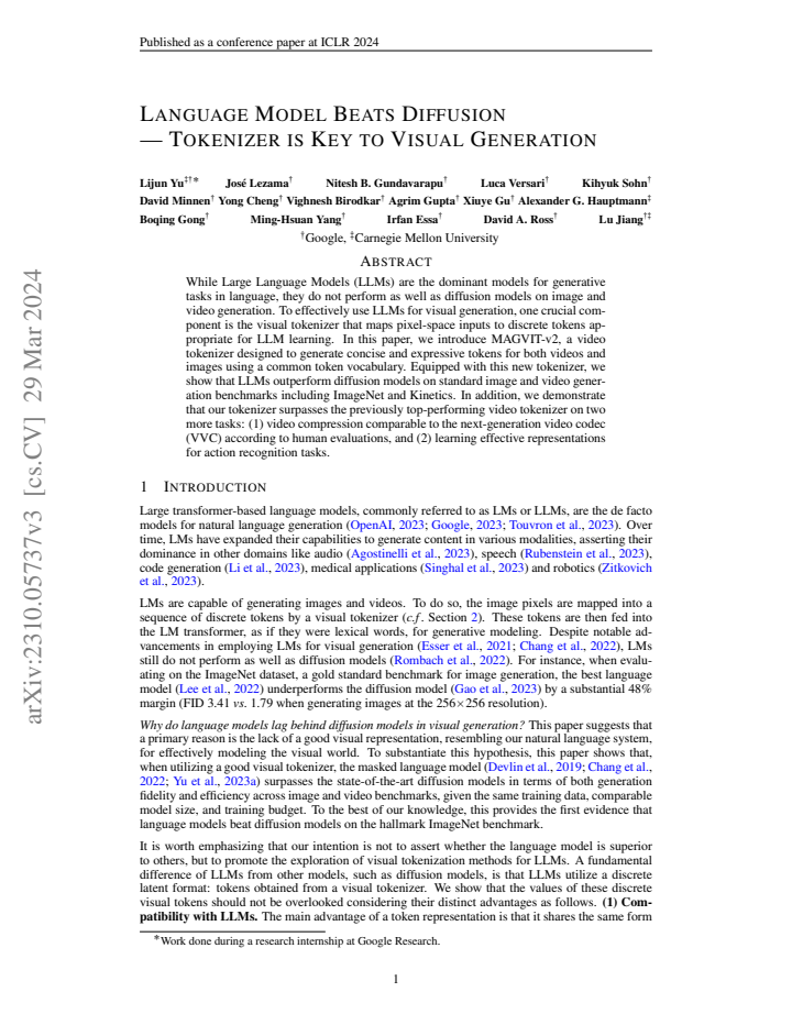 First page