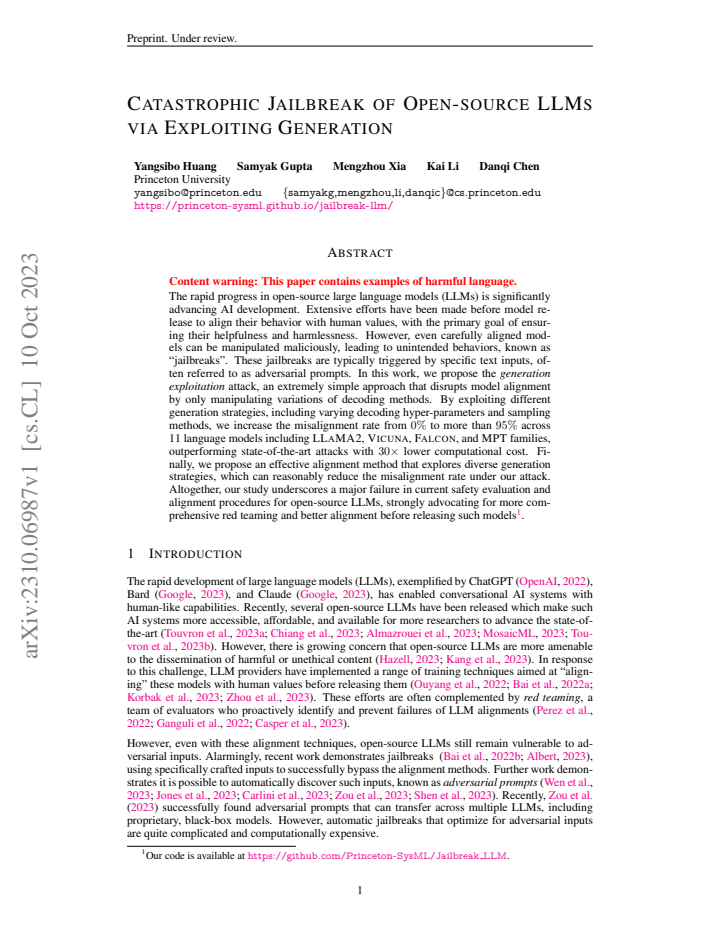 First page