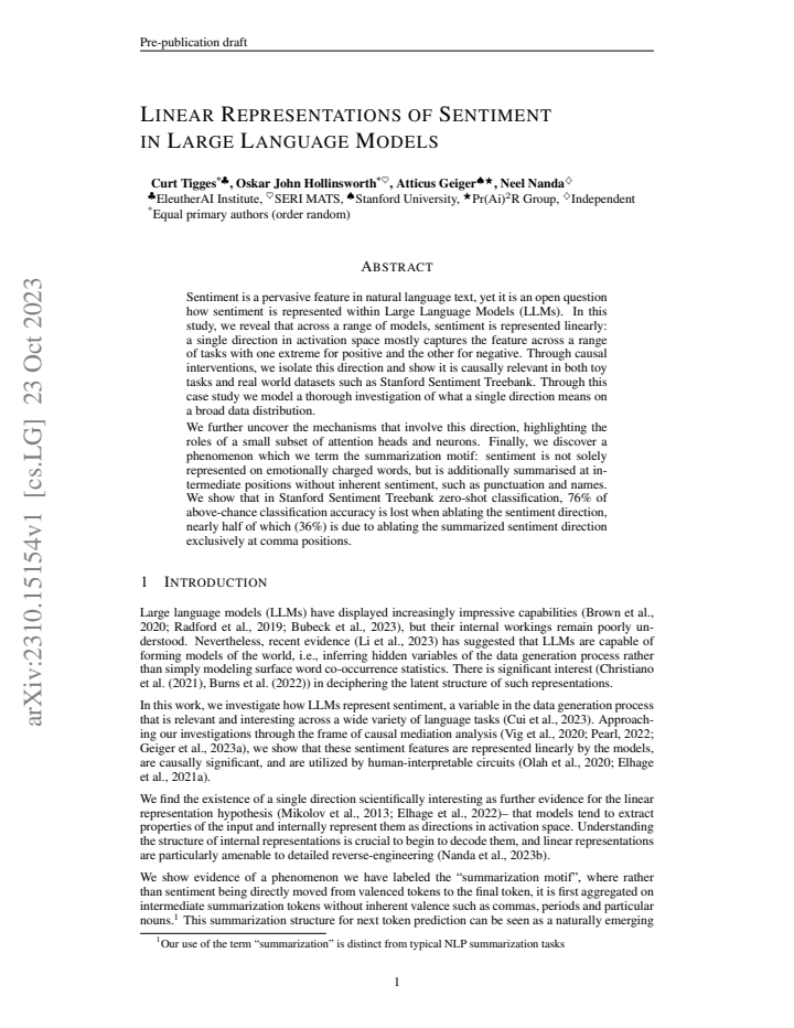 First page