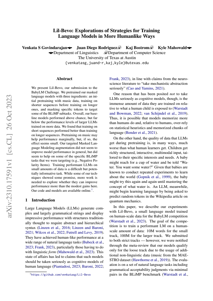 First page