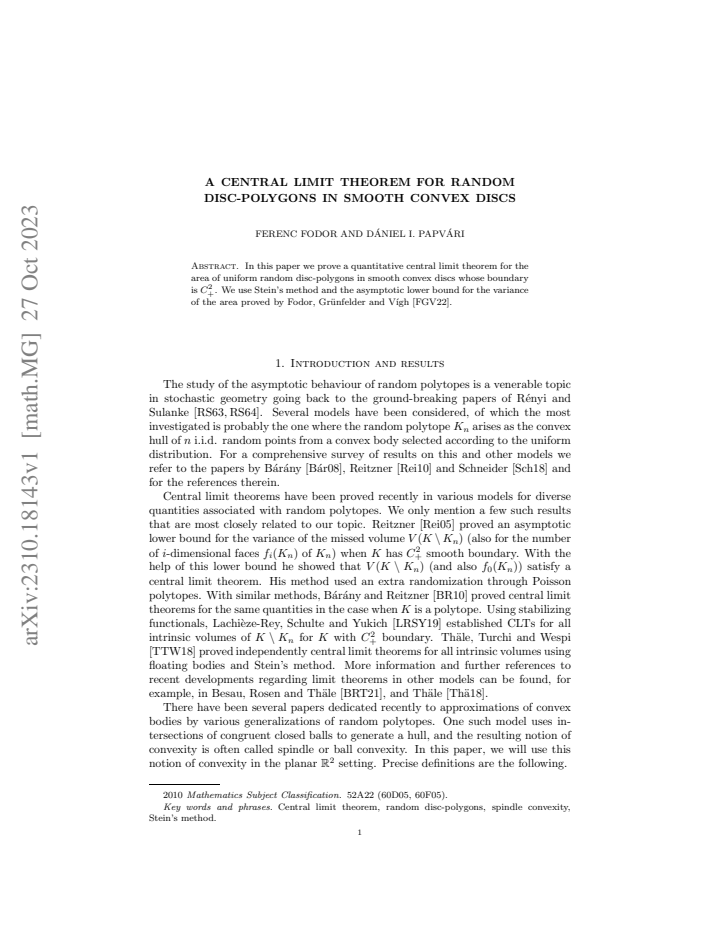 First page