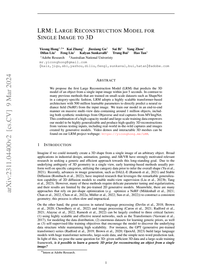 First page
