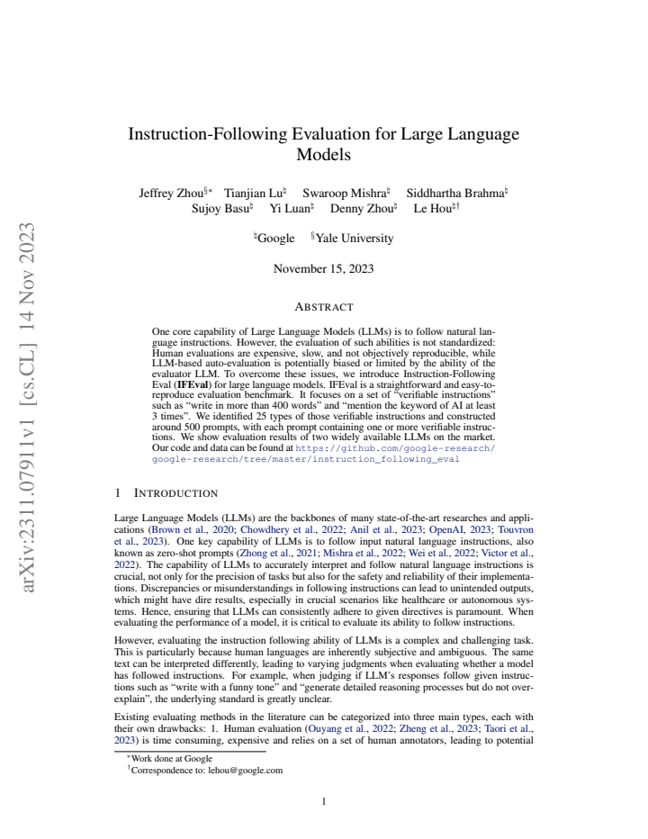 First page