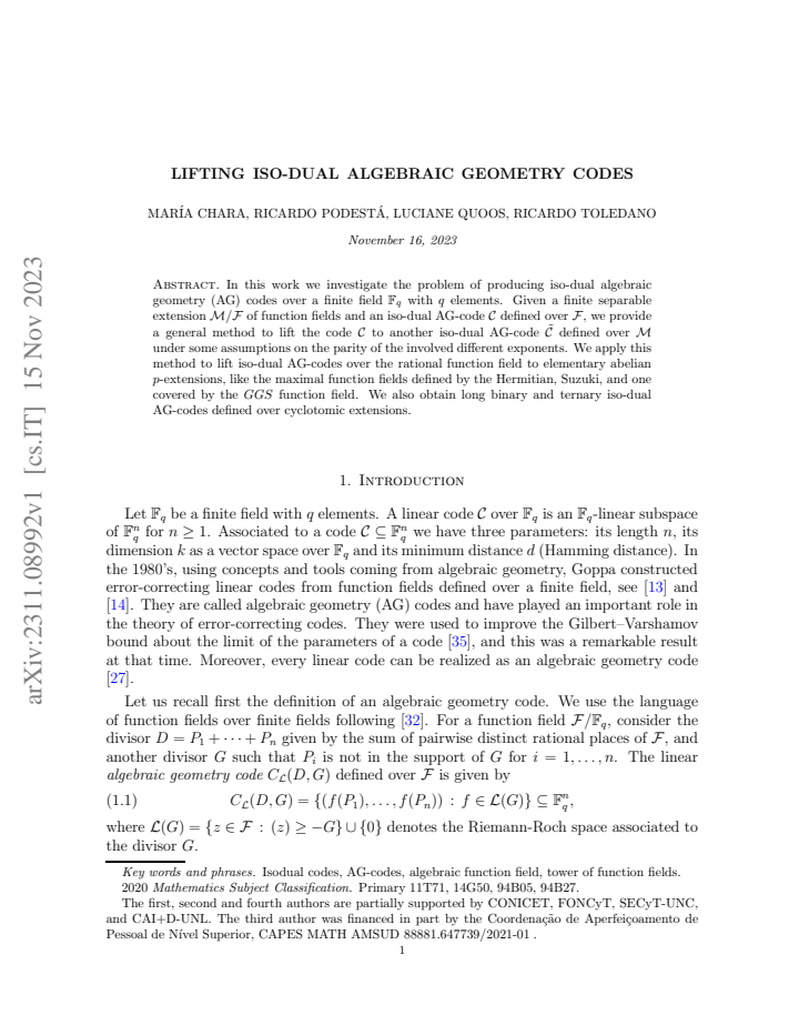 First page