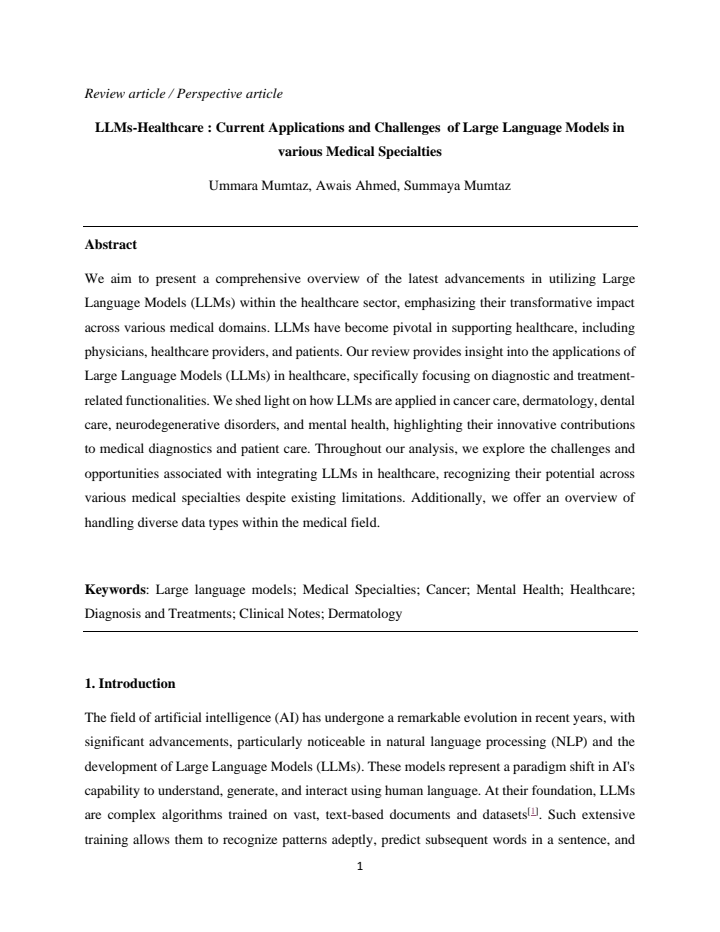 First page