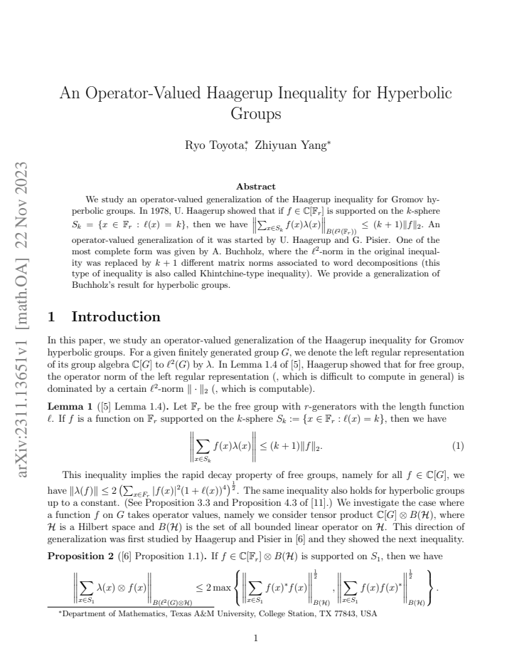First page
