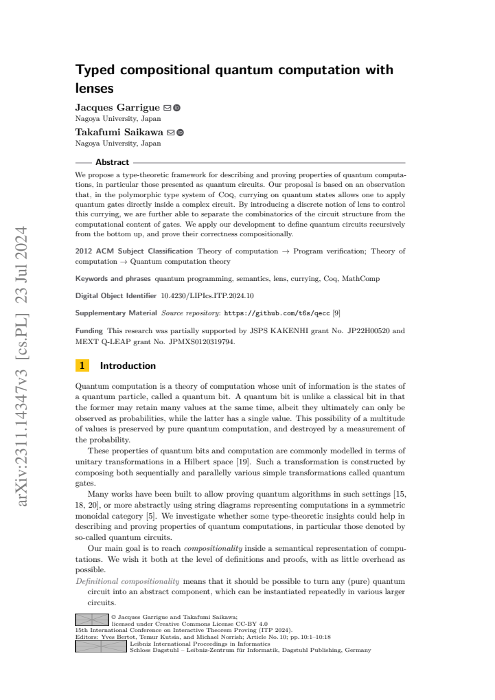 First page