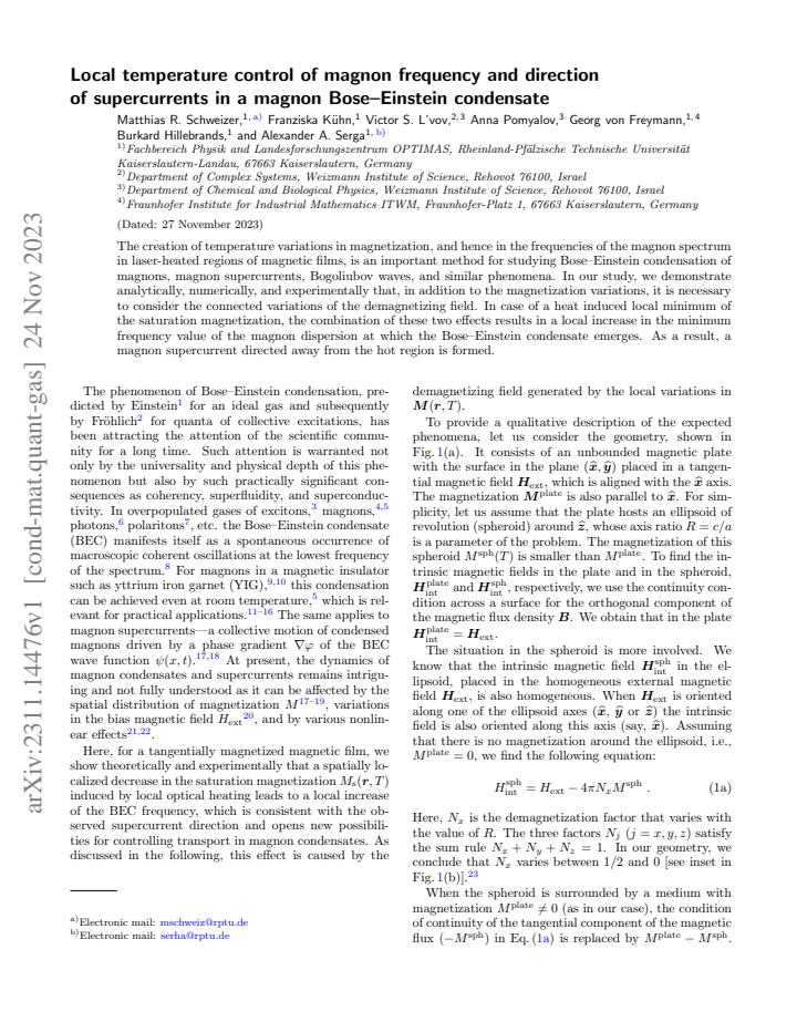 First page