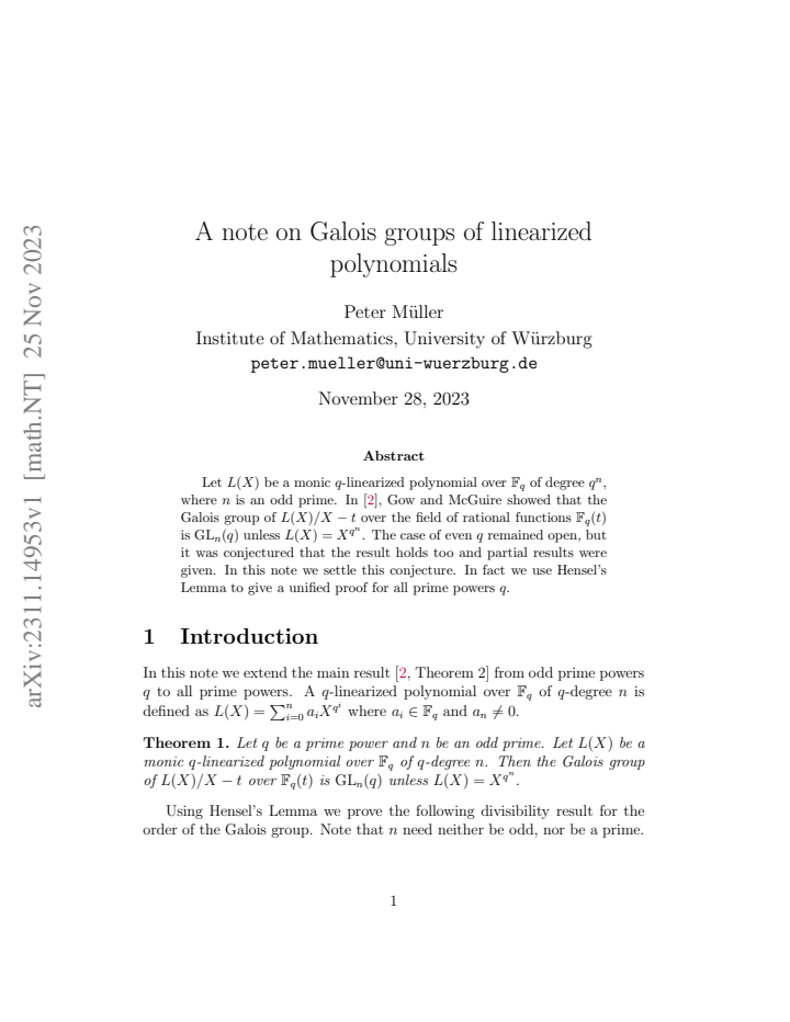 First page
