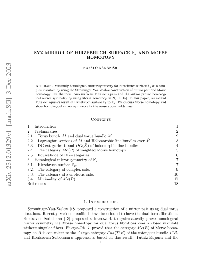 First page