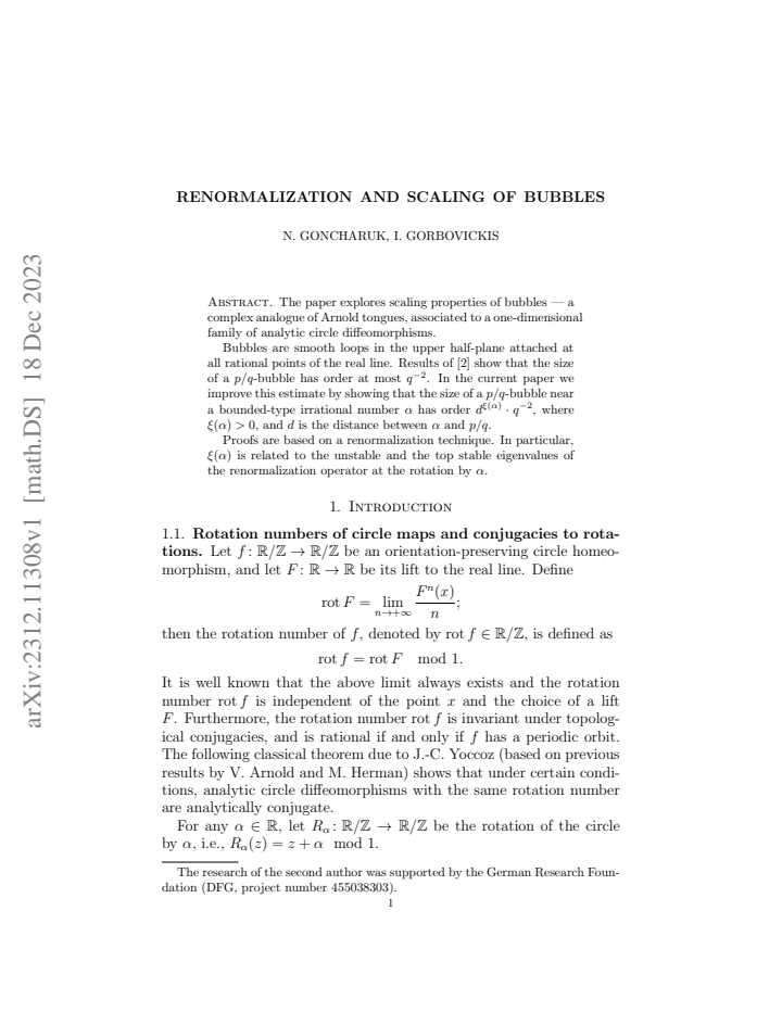 First page