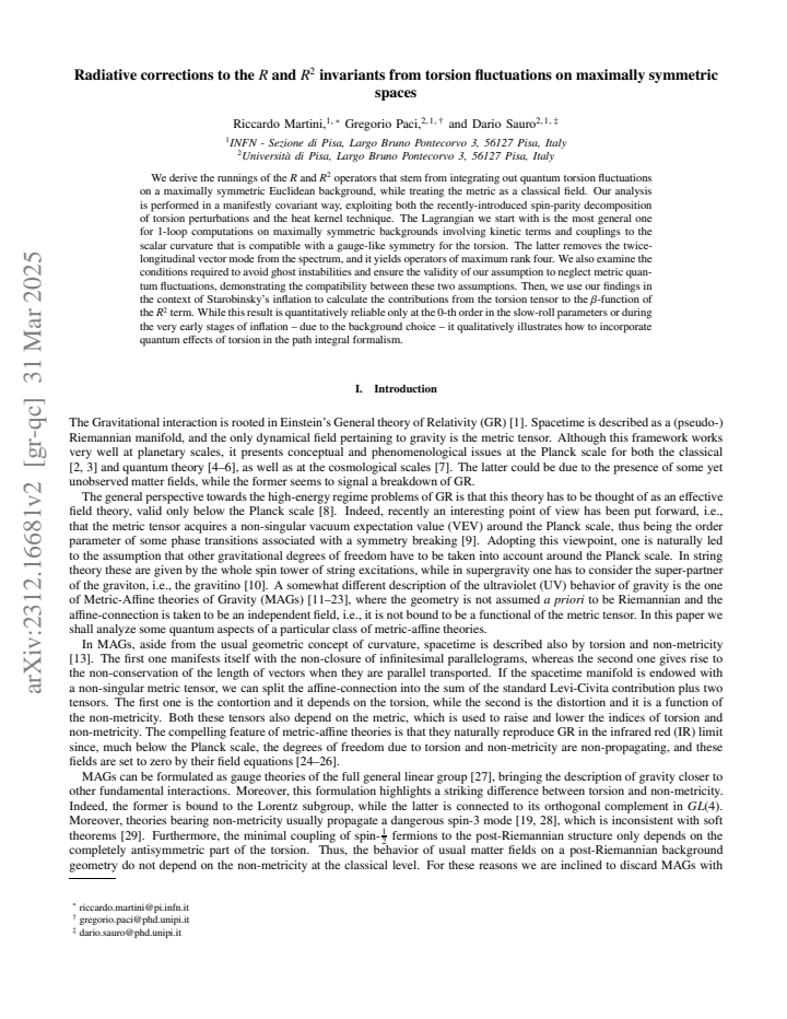 First page