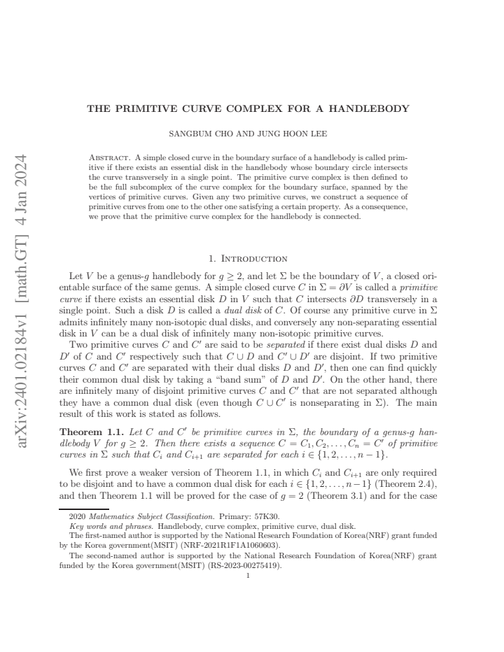 First page