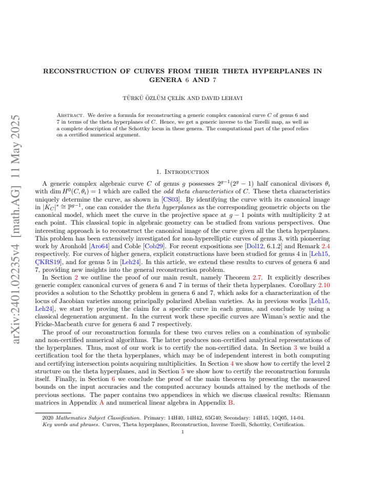 First page
