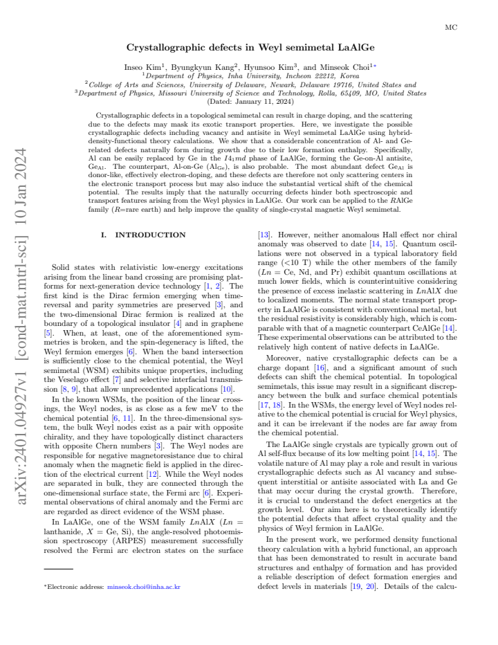 First page