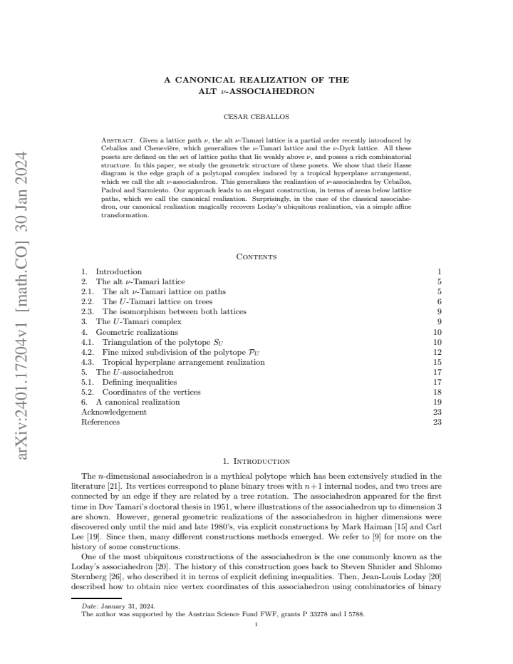 First page