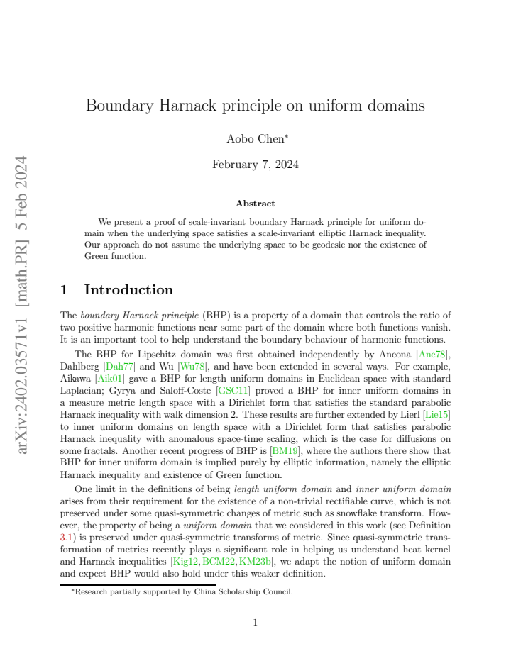 First page