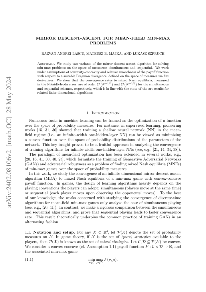 First page