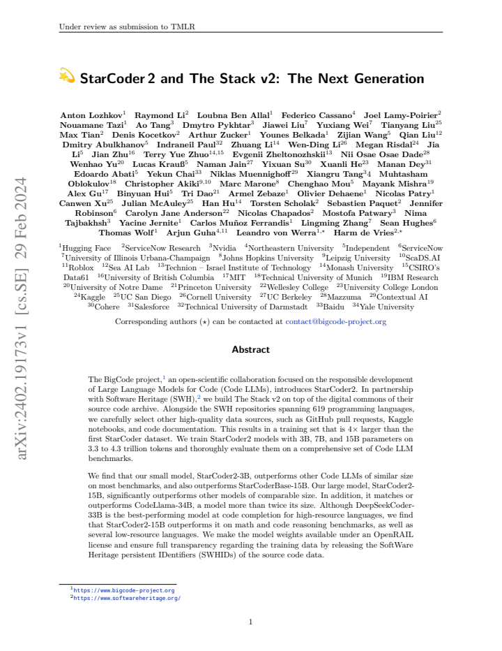 First page