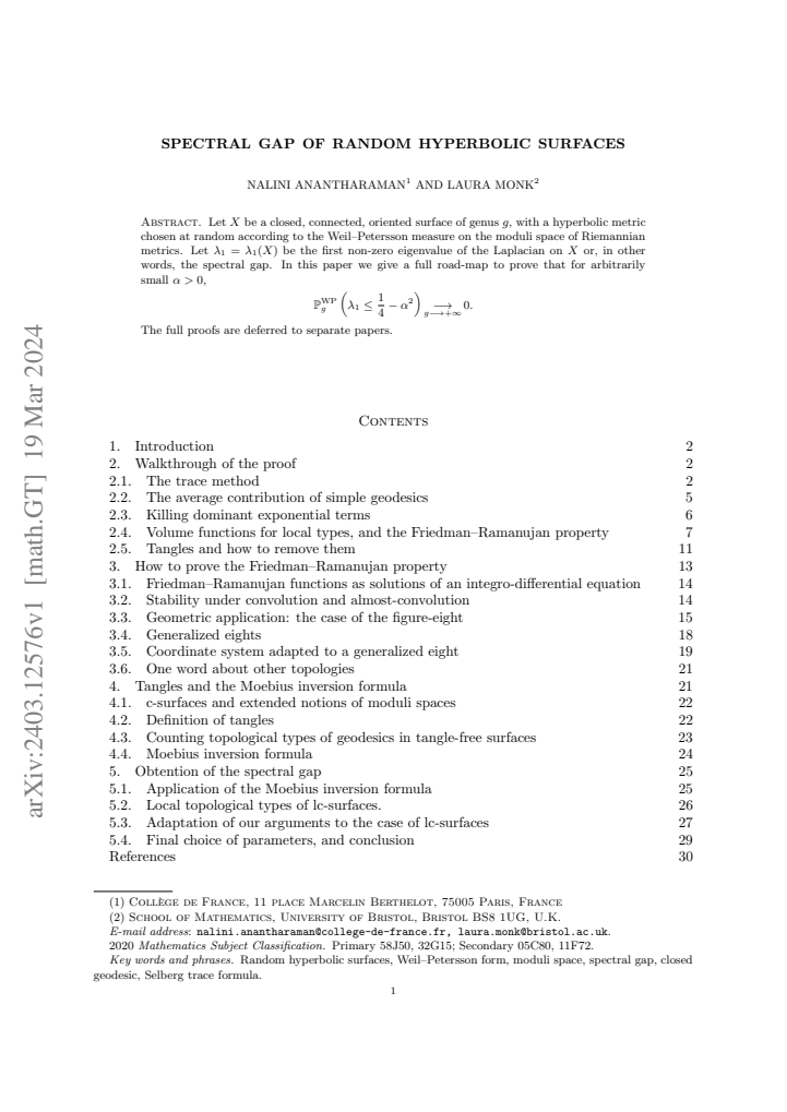 First page