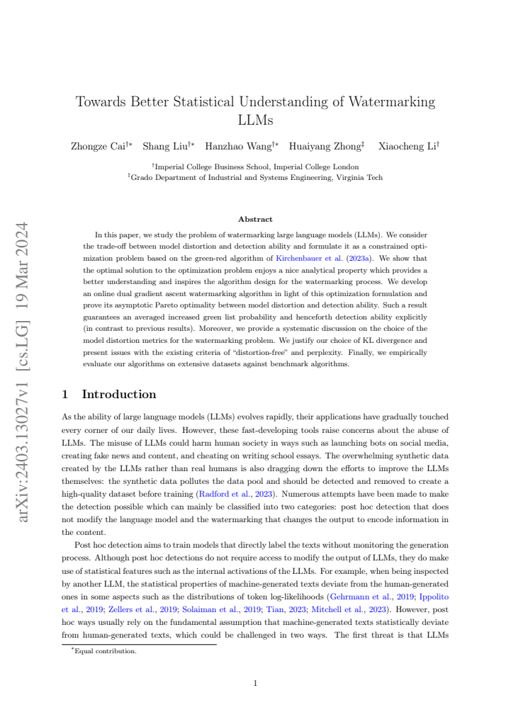 First page