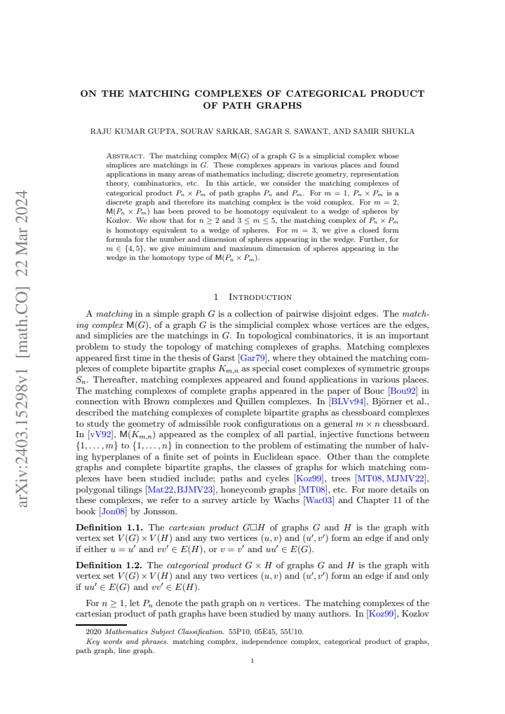 First page