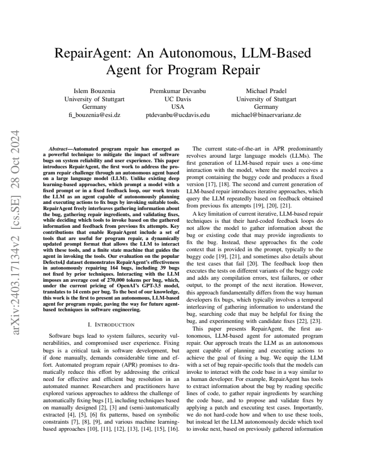 First page